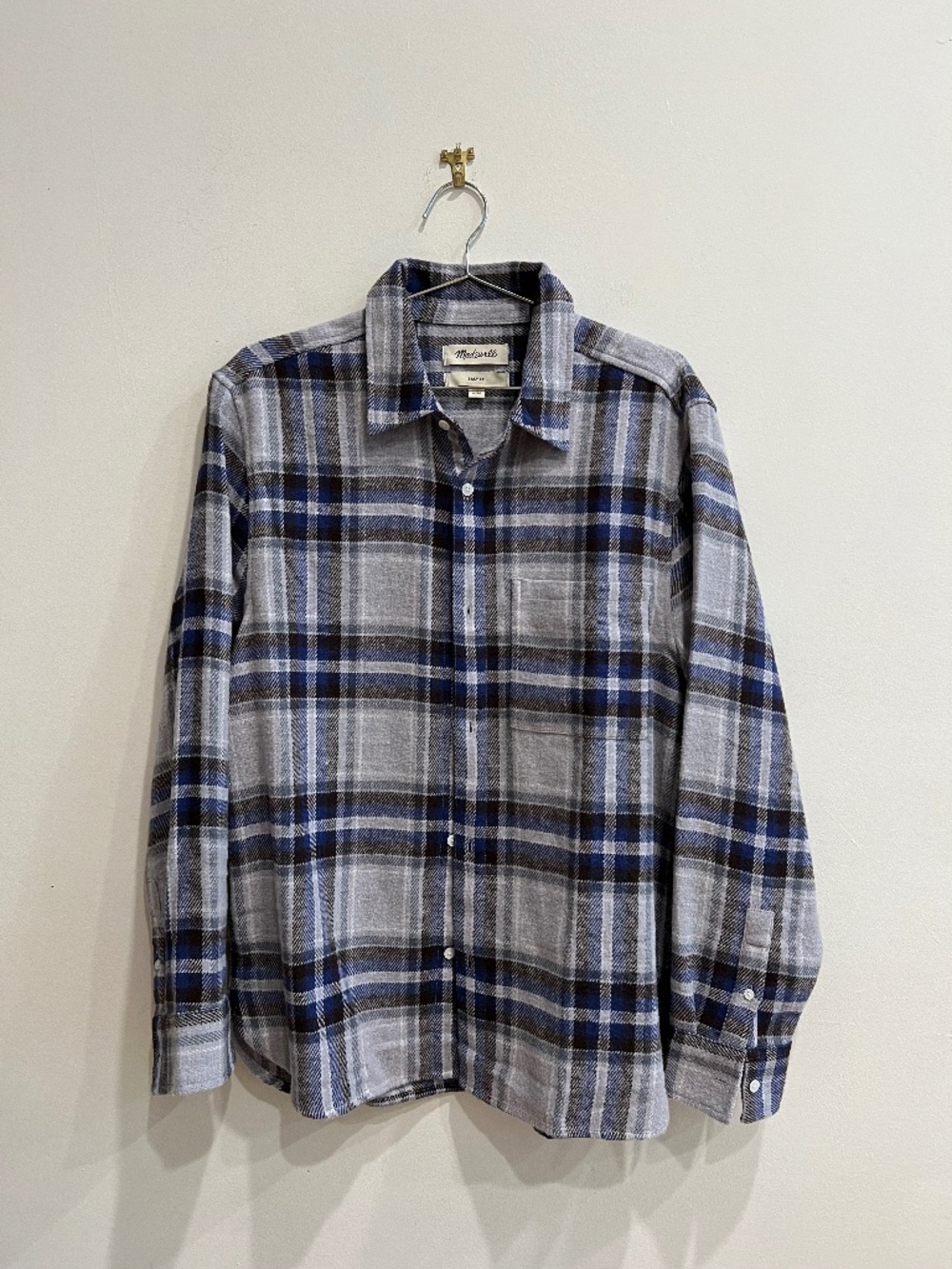Madewell Easy Fit Plaid Button Down Shirt Men's Medium NWOT